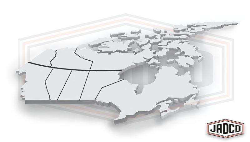 JADCO sales territories in Canada