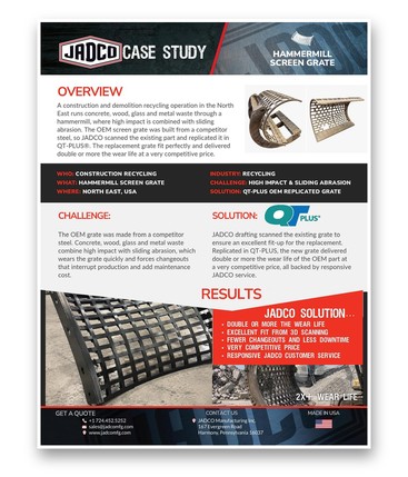 HAMMERMILL SCREEN GRATE